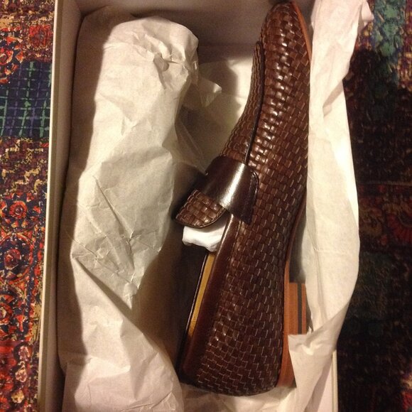Curatore Men\'s Conte Woven Brown leather Loafers - 11 (EU44) - New with Box
